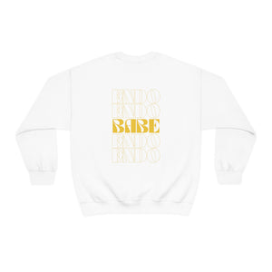 Retro Endo Babe Endo Yellow Lettering Unisex Heavy Blend™ Crewneck Sweatshirt