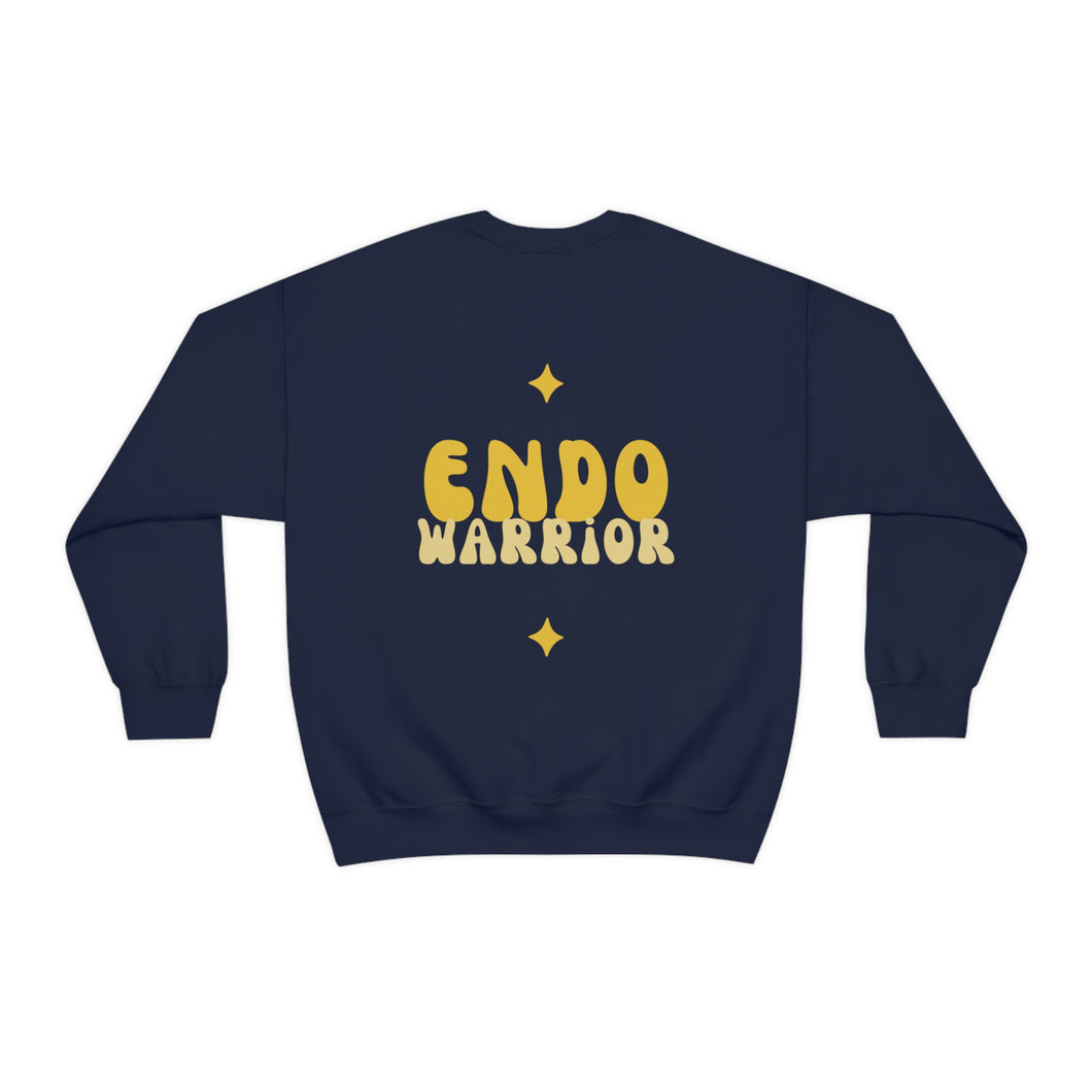 Retro Endo Warrior Endo Yellow Unisex Heavy Blend™ Crewneck Sweatshirt