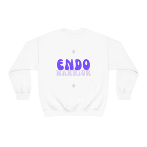 Retro Endo Warrior Purple Unisex Heavy Blend™ Crewneck Sweatshirt