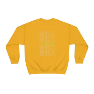 Retro Endo Babe Endo Yellow Lettering Unisex Heavy Blend™ Crewneck Sweatshirt