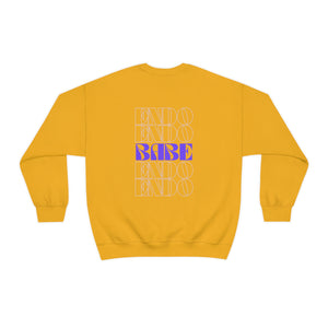 Retro Endo Babe Purple Lettering Unisex Heavy Blend™ Crewneck Sweatshirt