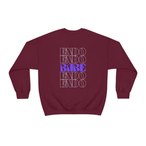 Retro Endo Babe Purple Lettering Unisex Heavy Blend™ Crewneck Sweatshirt