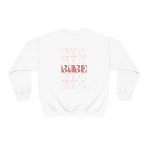 Retro Endo Babe Pink Lettering Unisex Heavy Blend™ Crewneck Sweatshirt