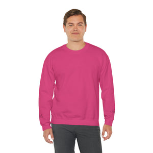 Affirmation I Am Enough, I Am Brave Sleeve Cuff Unisex Heavy Blend™ Crewneck Sweatshirt