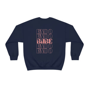 Retro Endo Babe Pink Lettering Unisex Heavy Blend™ Crewneck Sweatshirt